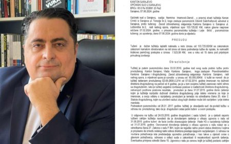 Presuda Općinskog suda protiv ZZO KS: Kenan Crnkić je nezakonito smijenjen, poslovao je pozitivno i dobit će odštetu od 103.725 KM