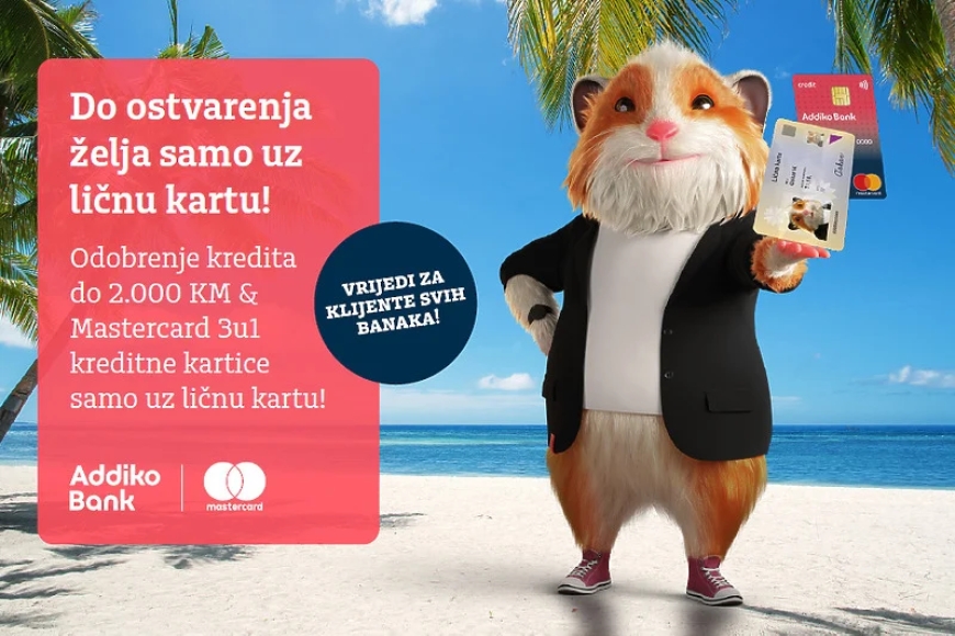 Addiko Bank Sarajevo: Odobrenje kredita i kreditne kartice uz ličnu kartu i jedan dolazak u poslovnicu