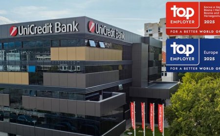 UniCredit Bank BiH ponovo među najboljim poslodavcima: Certifikacija Top Employer 2025